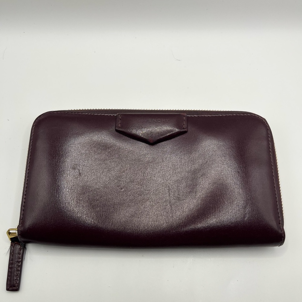 Givenchy Deep Burgundy Leather Wallet w/ COA